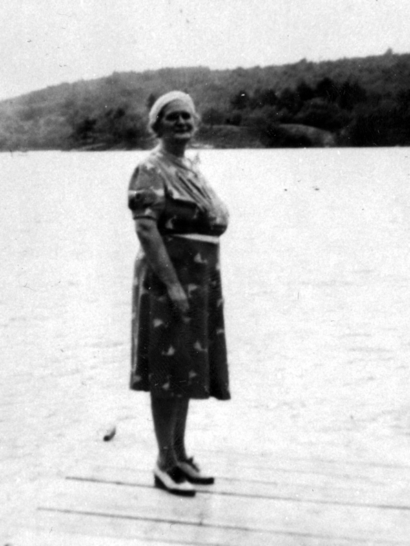 Gertrude Scott Dunbrack at Lake Baboosic 1938