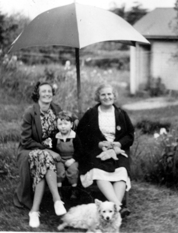 Jeannie Jensen Dunbrack, Larry Dunbrack and Gertrude Scott Dunbrack 1940